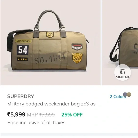 Military badged weekender bag - Picture 5 of 13